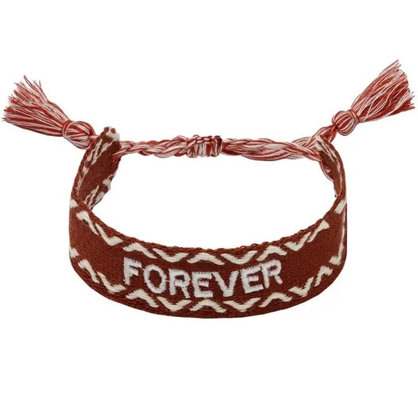 Armband Woven Forever Polyester Bruin One size