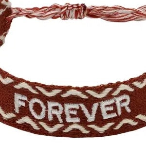 Armband Woven Forever Polyester Bruin One size