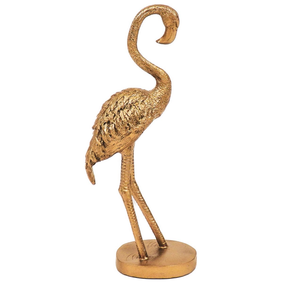 Flamingo Goud Polyresin 12x8x31cm