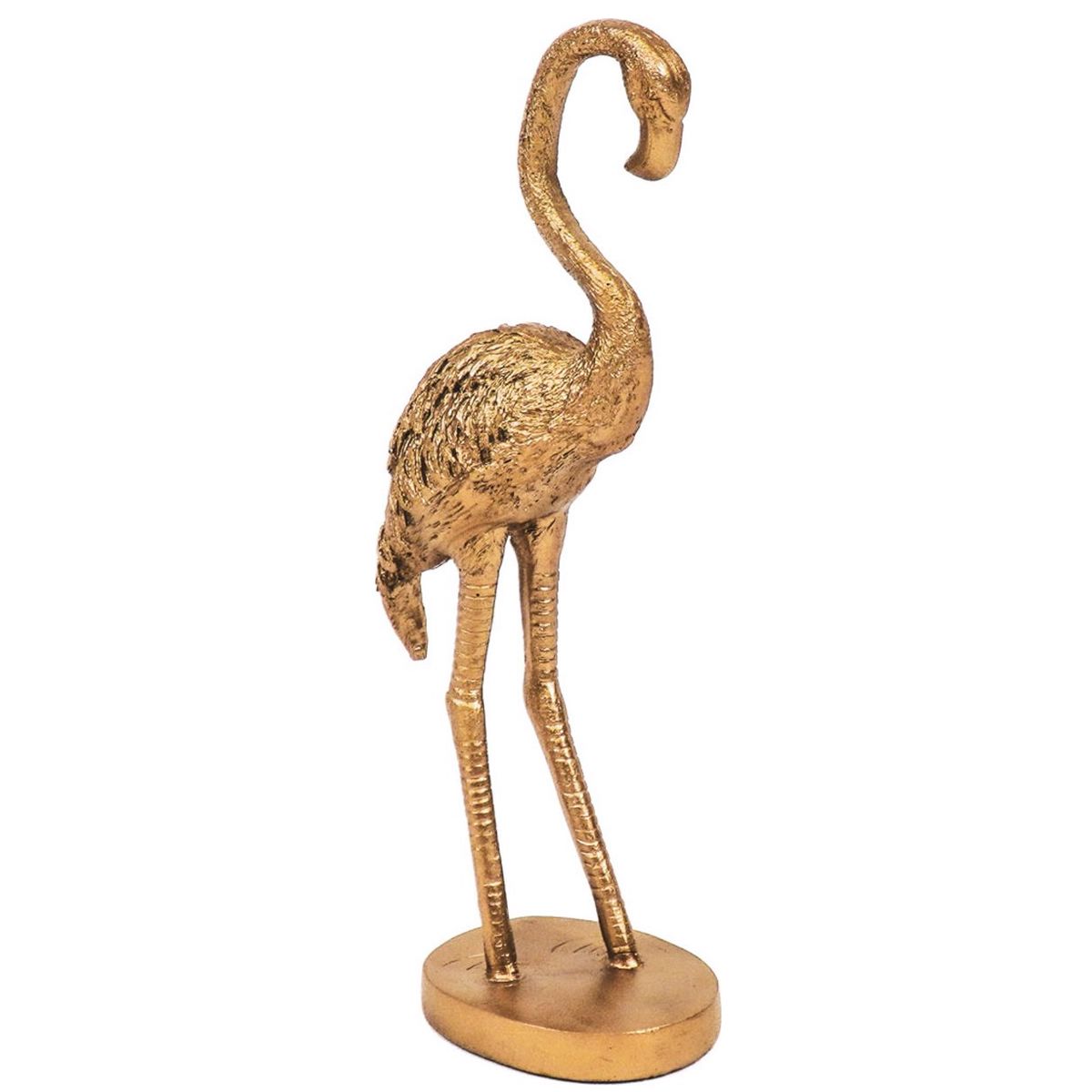 Flamingo Goud Polyresin 12x8x31cm