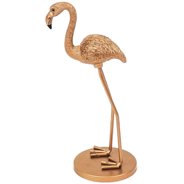 Flamingo Goud Polyresin 9x7,5x19,5cm