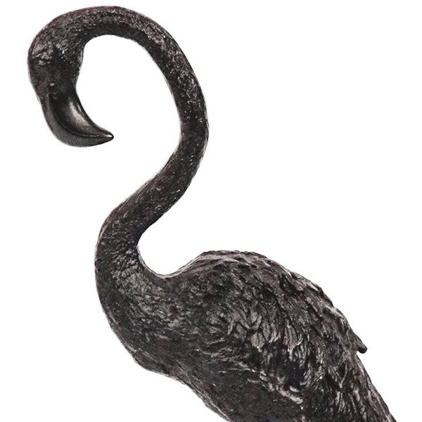 Flamingo Zwart Polyresin 9x7,5x19,5cm