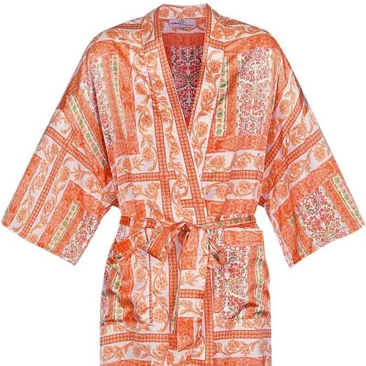 Kimono Aztec oranje M
