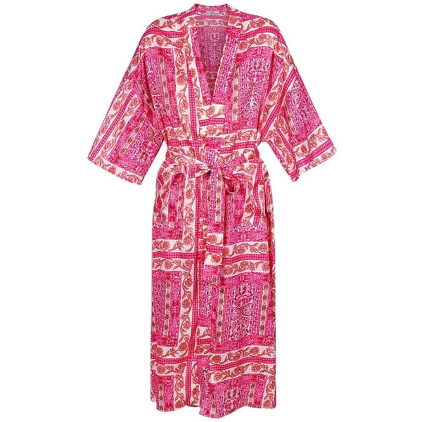 Kimono Aztec roze M