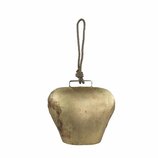 Bel Goud met touw 10cm