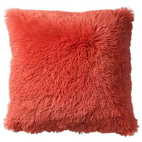 Kussen Fluffy koraal 45x45cm