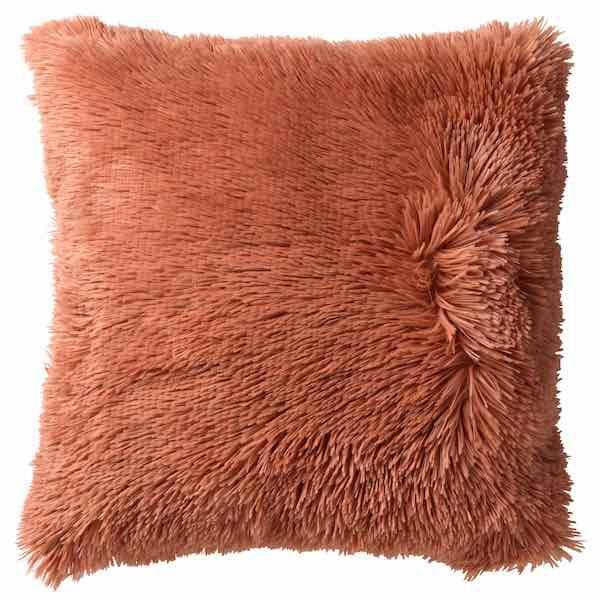 Kussen Fluffy oudroze 45x45cm