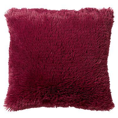 Kussen Fluffy red plum 45x45cm