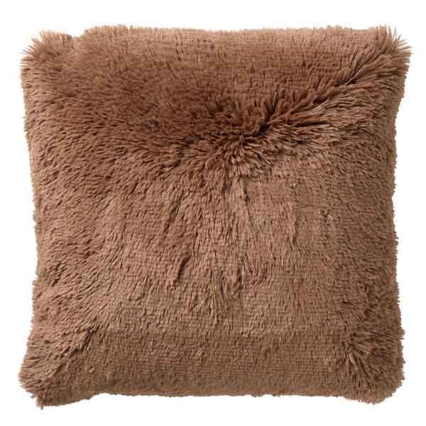 Kussen Fluffy tobacco brown 45x45cm