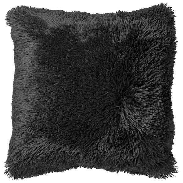 Kussen Fluffy zwart 45x45cm