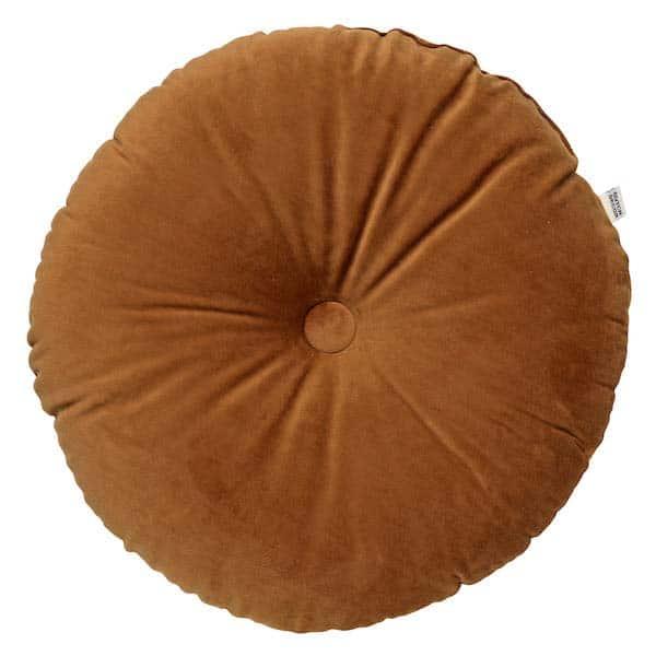 Kussen Olly tobacco brown rond 40x40cm