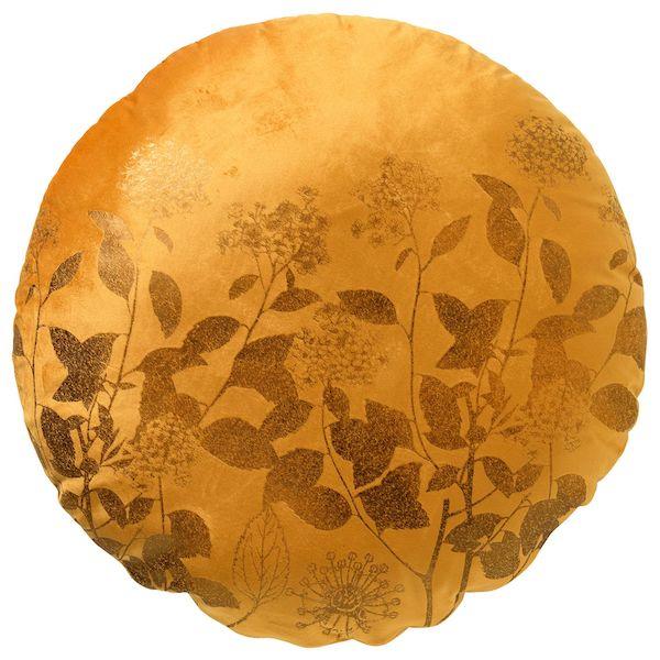 Kussen Rosie rond golden glow 45x45cm